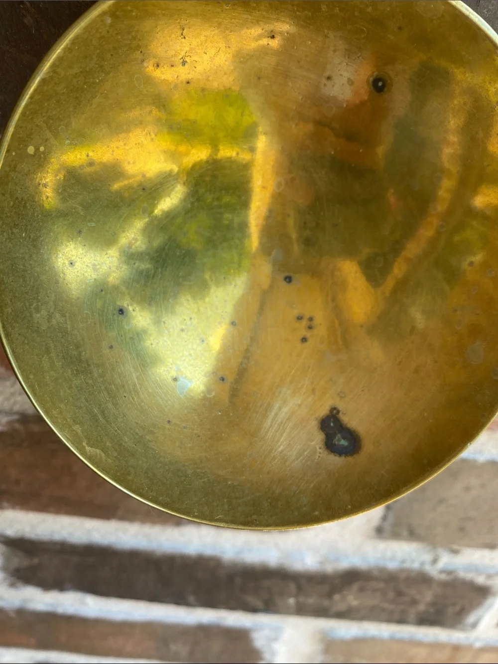 Vintage polished brass